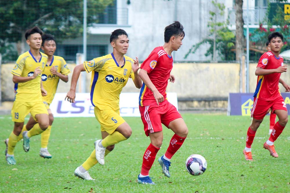 U17 Bà Rịa - Vũng Tàu không thể ghi bàn vào lưới U17 Đồng Tháp. Ảnh: VFF