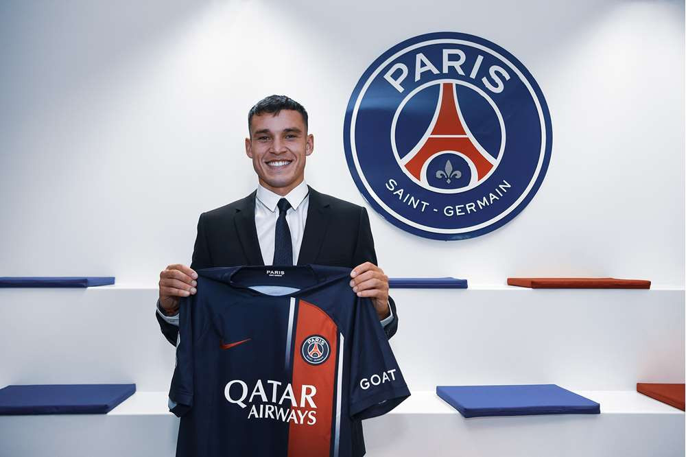 Manuel Ugarte gia nhập PSG vào hè năm ngoái. Ảnh: PSG 