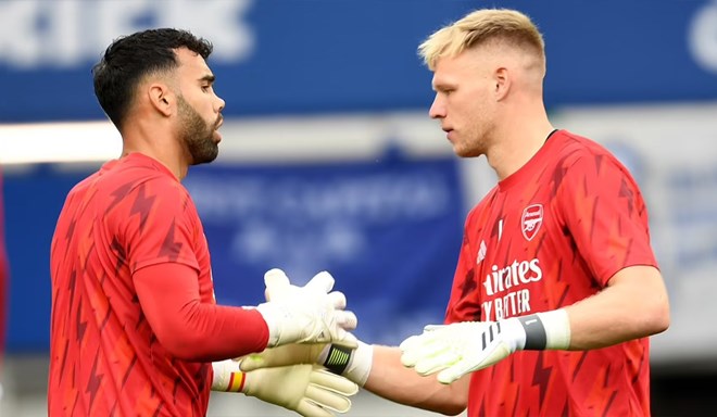 David Raya và Aaron Ramsdale sẽ chưa hội quân sớm. Ảnh: Arsenal FC