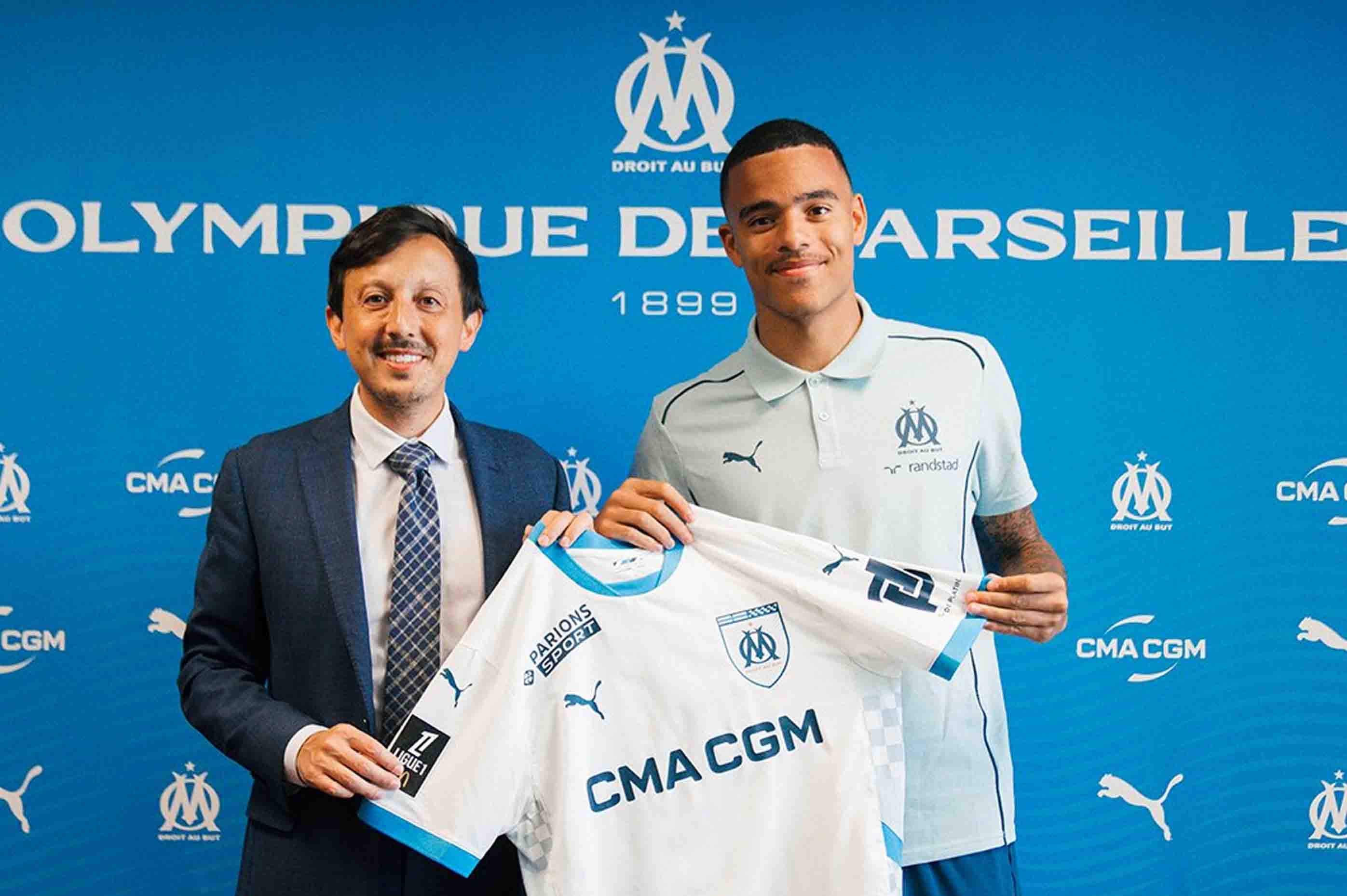 Hợp đồng giữa Marseille và Mason Greenwood kéo dài tới năm 2029. Ảnh: Olympique de Marseille 