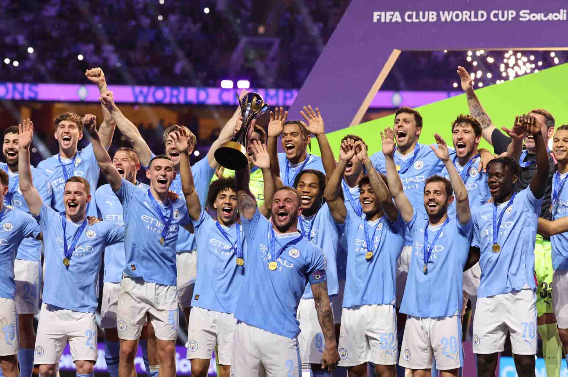 Manchester City là đại diện của Premier League gần nhất nâng cao danh hiệu FIFA Club World Cup. Ảnh: AFP