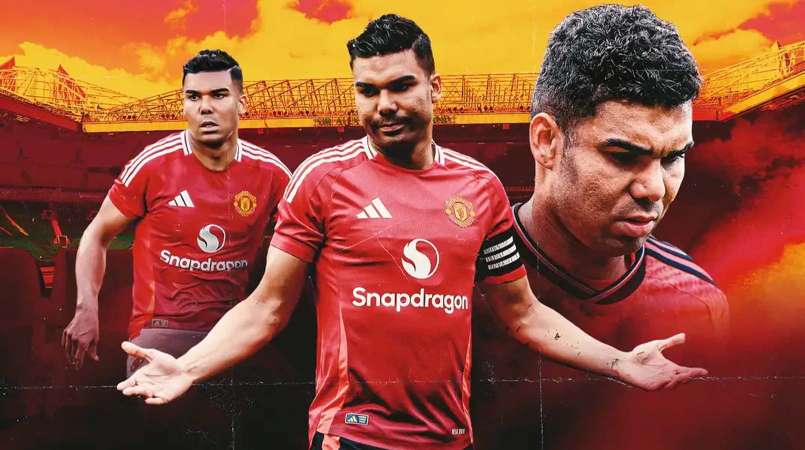 Casemiro được tin tưởng đeo băng thủ quân của Man United dù là nhân tố thi đấu tệ nhất trên sân. Ảnh: Manchester United