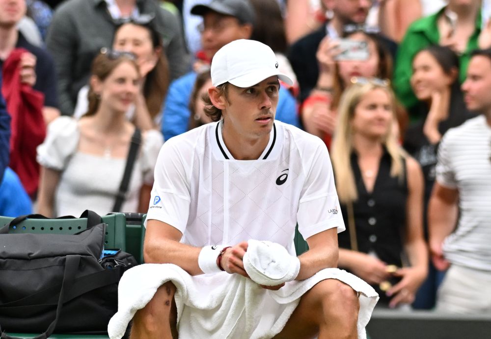 Alex de Minaur rút khỏi trận bán kết giải Wimbledon 2024 vì chấn thương. Ảnh: Wimbledon