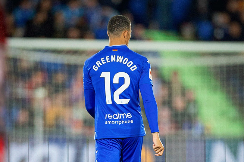 Greenwood ghi 10 bàn trong 36 lần ra sân cho Getafe mùa trước. Ảnh: Getafe FC