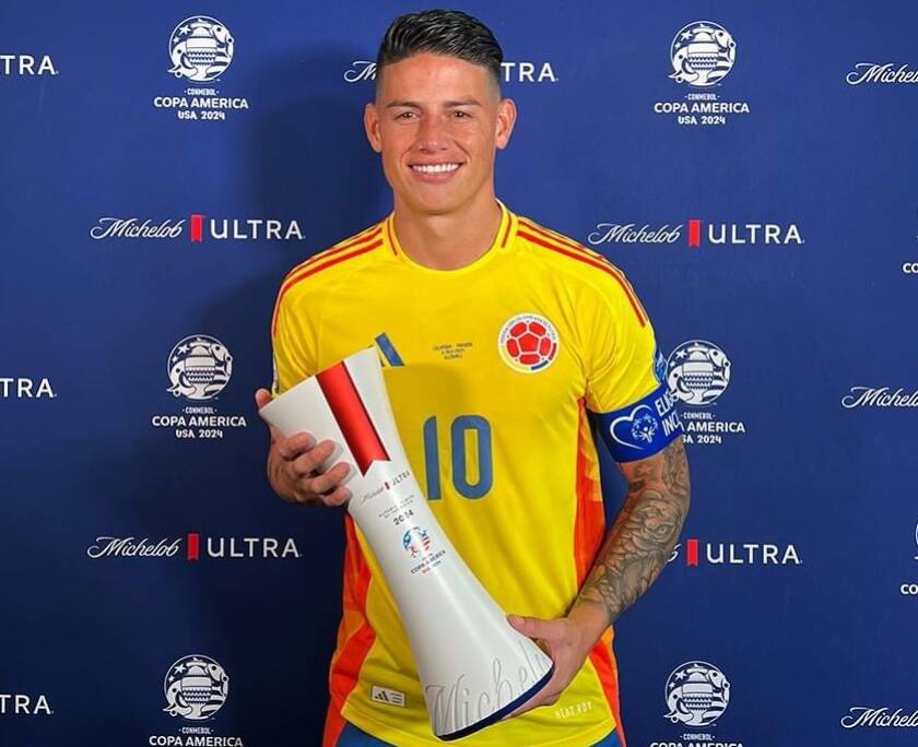 James Rodriguez đoạt danh hiệu “Cầu thủ xuất sắc nhất” trong trận gặp Panama.  Ảnh: LĐBĐ Colombia 