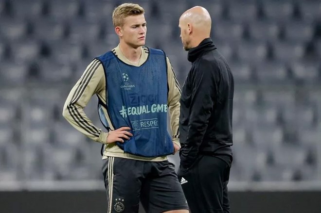 Ten Hag muốn tái hợp với cậu học trò cũ De Ligt.  Ảnh: AFP