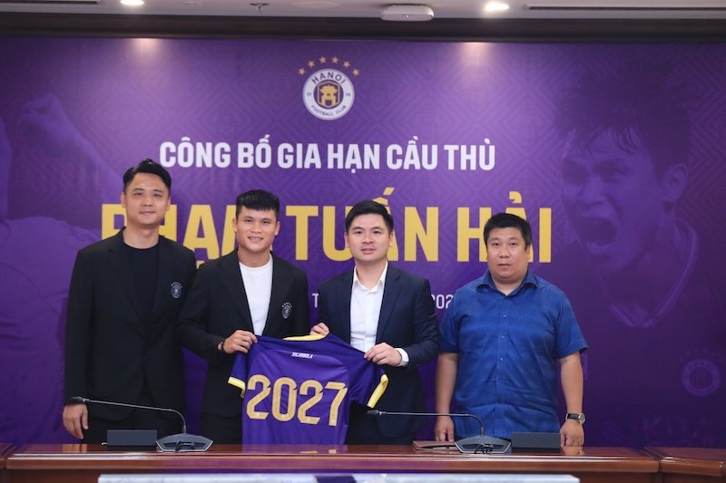 Tiền đạo Tuấn Hải có thể xuất ngoại sau khi gia hạn hợp đồng với Hà Nội FC