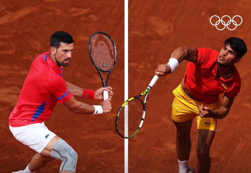 Novak Djokovic đối đầu Carlos Alcaraz